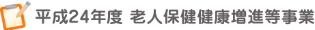 平成24年度 老人保健健康増進等事業